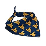 NCAA Officially Licensed Bandana for Dogs and Cats | Fits Pets Great Gift Idea | Easy-to-Tie (Large, West Virginia Mountaineers)