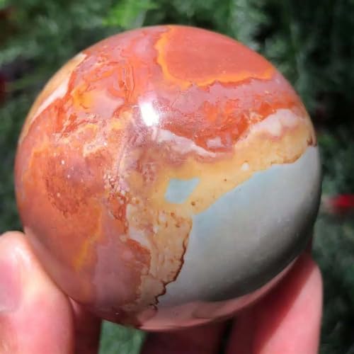 Stone Marine Jasper Ball, Hand Cut Crystal Ball(60-65mm)