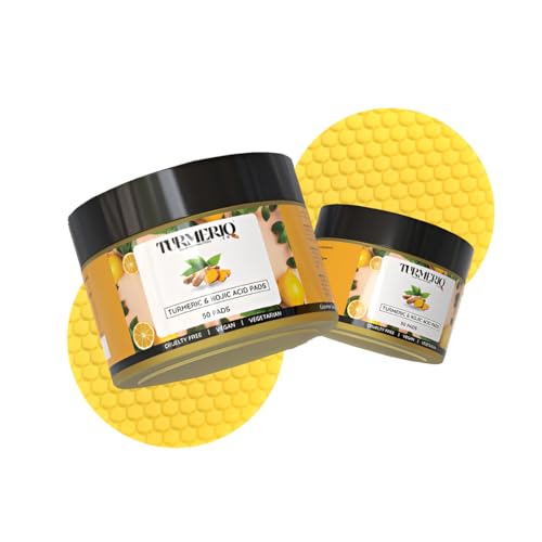 Image of Kojic Acid Face Cleansing Pads Pack of 2 | 100 Pads | Dark Spot Removal, Skin Brightening & Acne Control | Gentle Exfoliation | For Women & Men | All Skin Types (100)