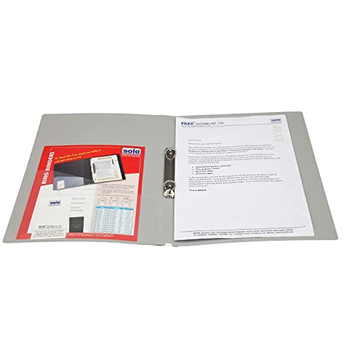 Image of Solo 2-D A4 Ring Binder File Folder - Pack of 2| Office Document Organizer with Inside Pocket, Presentation Display Plastic File for Certificates, Portfolio, Papers & Projects