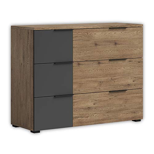 Stella Trading LINEA Moderne Schlafzimmer Kommode in Bartex Eiche Optik,...