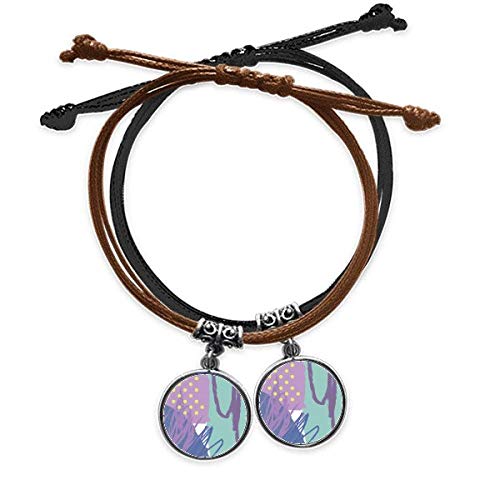 Plantes art abstrait bracelet cuir double amoureux DIYthinker tendance