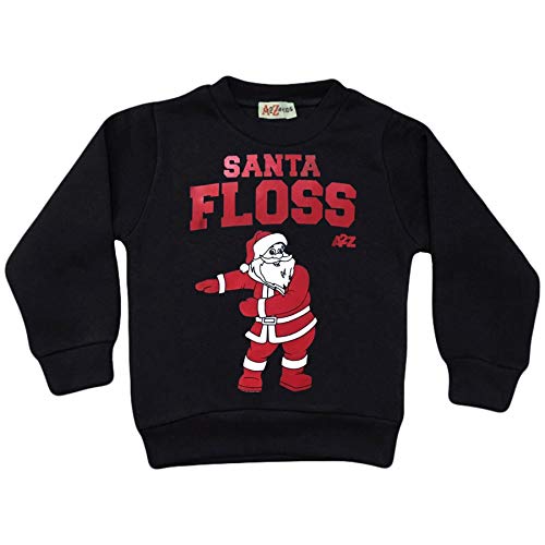 Pull de Noël Santa Floss noir pour enfants de 5 à 6 ans - 3