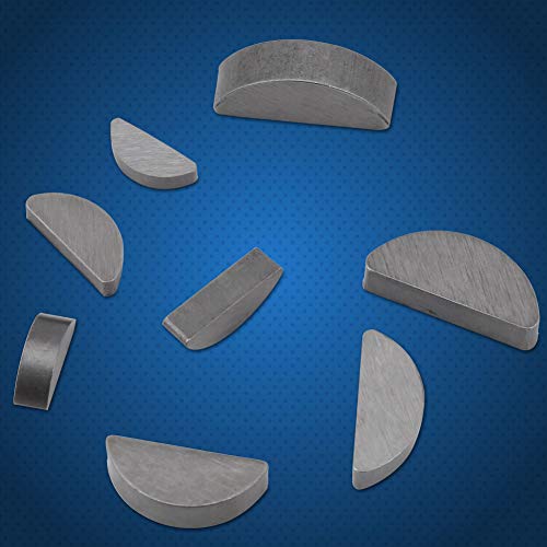 80Pcs Metal Woodruff Key Metric Woodruff Key Woodruff Key Assorted Assortment Mechanical Industrial Woodruff Keys Kit Different Sizes Fasteners #TOP4