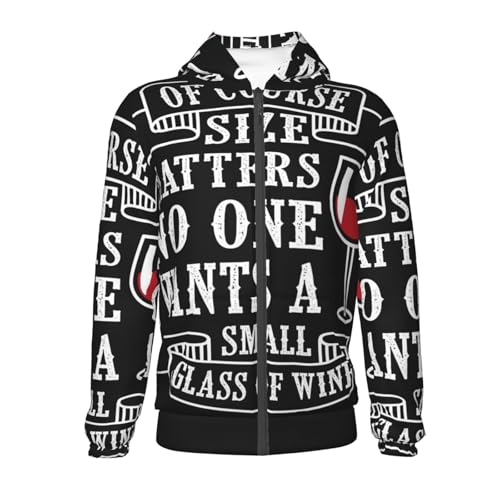 Wine Funny Kid Hoodies Boys Zip Up Sweatshirts Girls Pullover with Pocket2