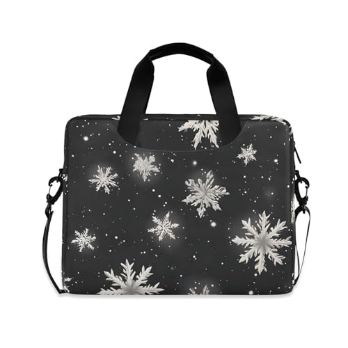 Maletín para portátil invierno con estampado copo de nieve 13-15.6" miniatura 1