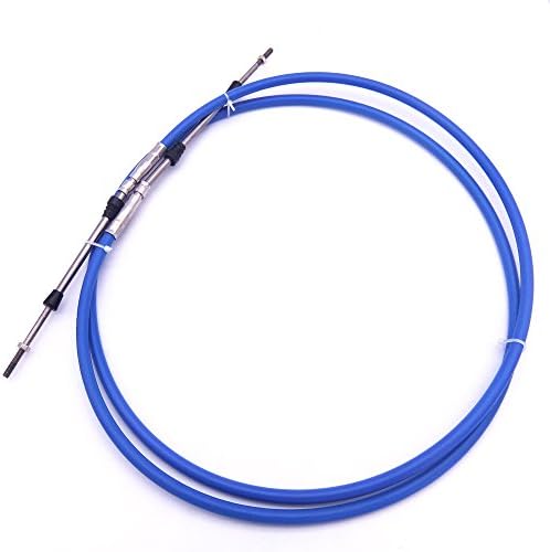 ABA-CABLE-10-GY Outboard Engine Remote Control 33C Throttle Shift Cable 10ft for Yamaha Boat Motor Steering System 3.048m Blue, Universal Type 3300/33C