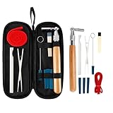 10 PCS Piano Tuning Kit - Piano Tuner Tools with Star Head L-Shape Wrench Hammer, 3 Kinds Mute Tools, Mute Clamp, Temperament Strip and 1 Black Case