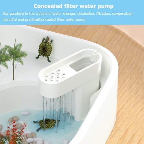 Aquarium de tortue avec tête de douche de pluie et pompe medium - 5