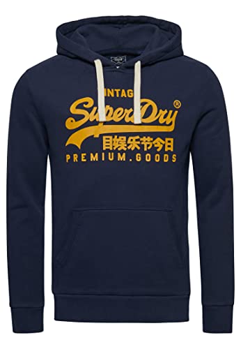 Superdry Herren Vintage Logo Heritage Hoodie Lauren Marineblau L