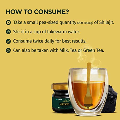 Truhabit Original Himalayan Shilajit Resin Organic Fulvic Acid Supplement(20G/ 0.7Oz), Natural Shilajit Pure Himalayan Organic, Tested For Purity & Potency, Authentic Pure Shilajit Oil For Men & Women #TOP5