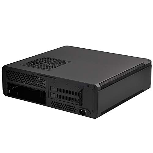 Gabinete para PC SilverStone Tecnología FTZ01B-USA, aluminio, formato mini-ITX, slim, color negro, compatible con refrigeración por aire y líquida miniatura 7