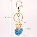 Grtdrm Cute Love Heart and Crown Shape Crystal Rhinestone Sparkling Keychain Bag Pendant Handbag Charm for Women Girls(Pink)