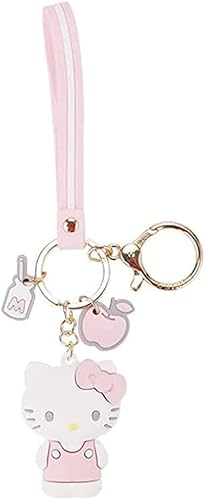 PaPiJoJo Lindo llavero Kawaii Anime Llavero, Hello Kitty, My Melody, Kuromi, Keroppi, Badtz-Maru, Cinnamoroll, Pompompurin