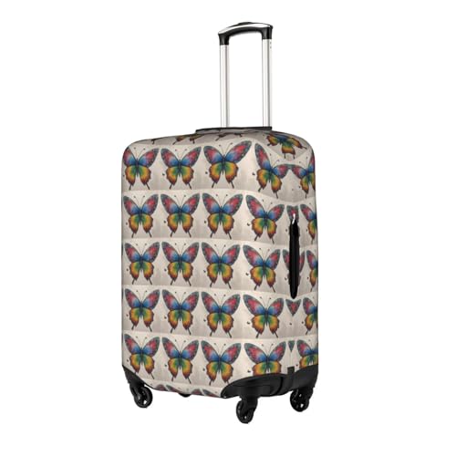 Rainbow Butterfly Print Luggage Cover For Suitcases, Elastic Travel Bag For Luggage, Stylish Design2