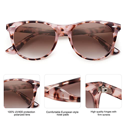 Image of SOJOS Classic Polarized Sunglasses for Women Men Small UV400 SJ2076 | Lightweight Design Frame for All-day Comfort
