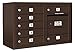 Salsbury Industries 3805D-07ZFU Horizontal (Includes 3705D-07ZFU 3805D-BRZ Enclosure) -Double Column Doors-Bronze Loading Access Surface Mount 4C Mailbox Unit-Dbl Col-7 MB1 DRS Front-USPS