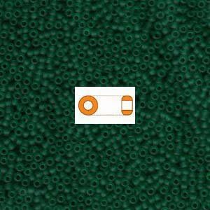 Verde oscuro transparente mate Miyuki japonés redondo rocailles abalorio redondas de vidrio 110aprox. 23Gram 5inch Tubo