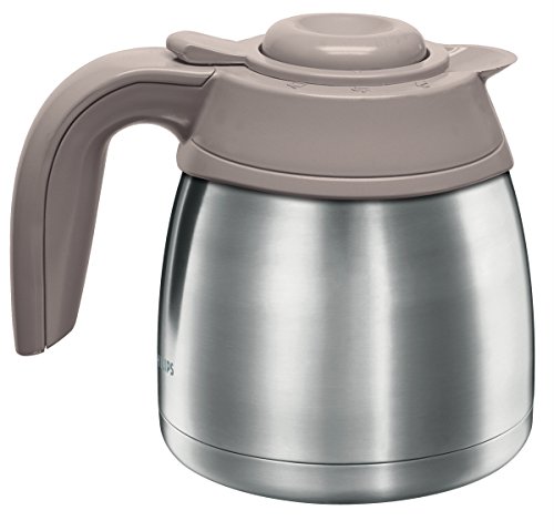 Philips Filterkaffeemaschine – 1.2-Liter-Thermoskanne, bis zu 15 Tassen, Edelstahl, seidenbeige (HD7546/00) – Bild 4