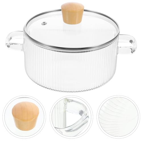 Casserole en verre avec couvercle marmite transparente pour cuisine maison - 3