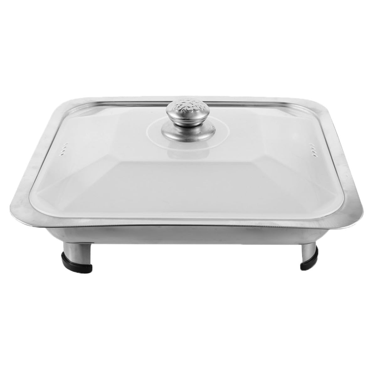 Bandeja rectangular de acero inoxidable INOOMP antióxido para calentador de comida de buffet