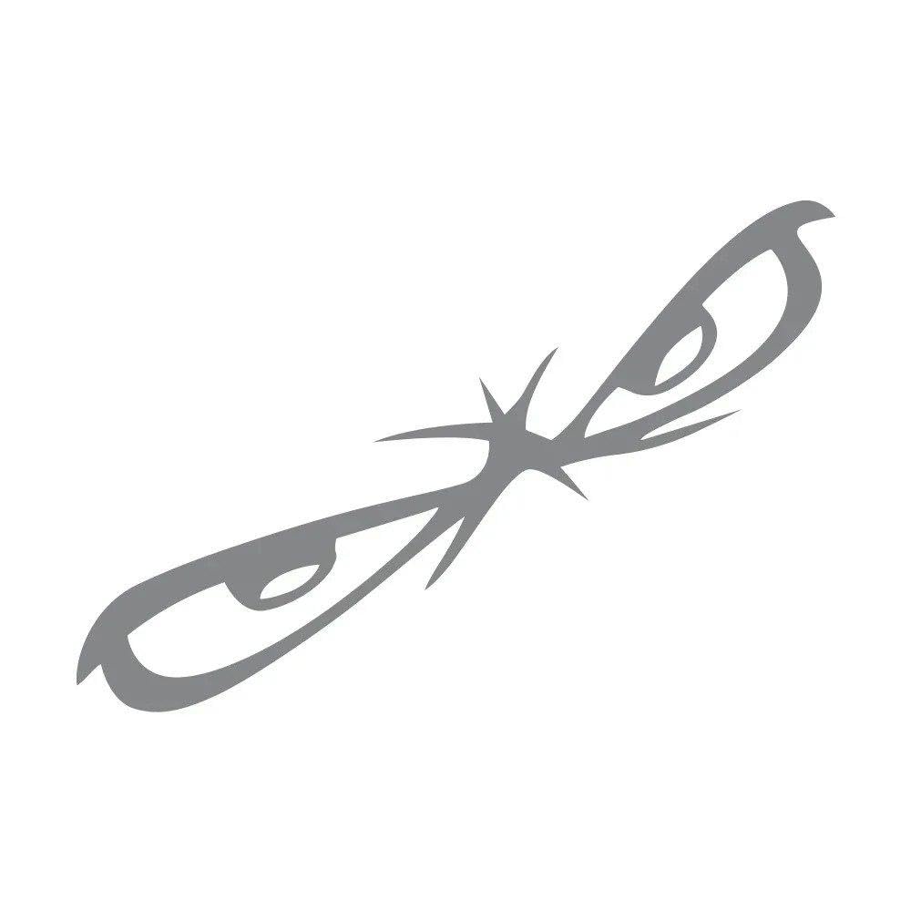 Bertdcx Glossy Gray Auto Accessory Evil Eyes Car Front Windshield Sticker Vinyl Decal Decoration Accessories(Glossy Gray)
