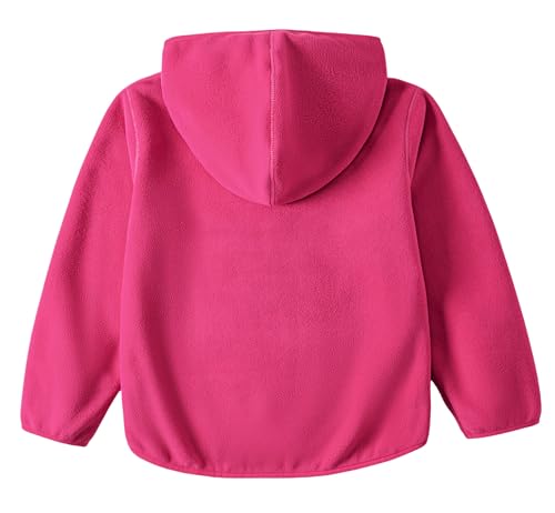 Kids Boys Girls Polar Fleece Jacket with Hood Toddler Outerwear Warm Autumn Winter Youth Coat 3-12Years2