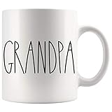 Grandpa Mug | Grandpa Rae Dunn Style Coffee Cup | Rae Dunn Inspired | Mother's Day/Father's Day | Family Coffee Mug For Birthday Present For The Best Grandpa Ever Coffee Cup 11oz