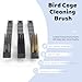 3PCS Bird Cage Cleaning Brush Set Copper,Nylon & StainlessSteel Brushes for ParrotCages,Kennels,Perches and More