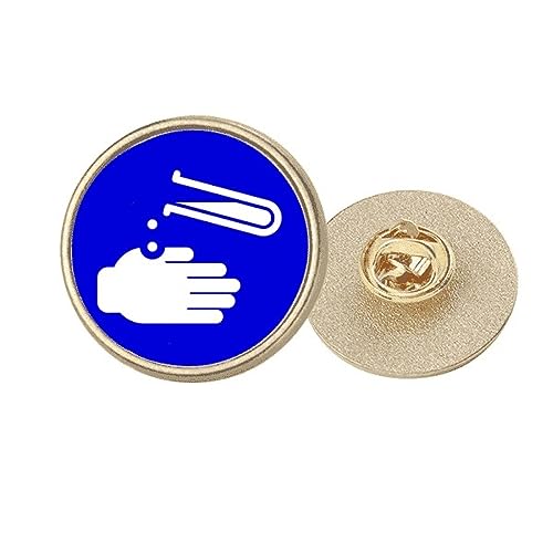 Broche ronde en métal doré accessoire chic pour vos rendez-vous de bureau
