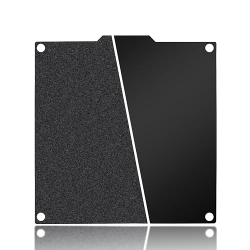 Image of 120x120mm Black Build Plate for Voron 0.1 0.2 V0.1 V0.2, Double Sided Textured PEI+Smooth PEI Flexible Spring Steel Platform Heated Printing Bed for Voron 0.1 0.2 V0.1 V0.2 3D Printer