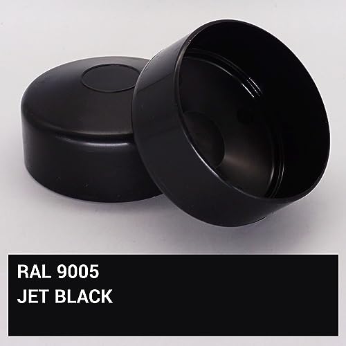 SKIR'CO (6 pcs) Fence Post Caps, Round 76 mm Black Plastic Caps for Round Fence Posts Fence Post Covers, Black RAL 9005 Colour - Image 3