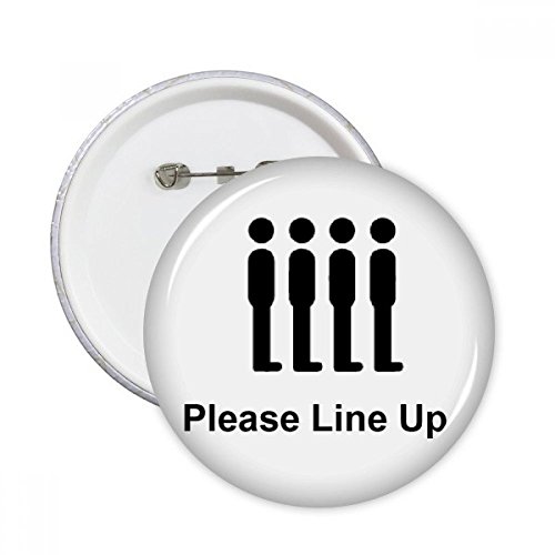 Badge bouton noir S'il vous plaît décoration vêtement idée cadeau original taille M