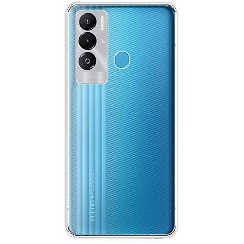 Image of COVERBLACK Transparent Rubber Back Cover for Tecno Pova LE6 / Pova Neo - Transparent