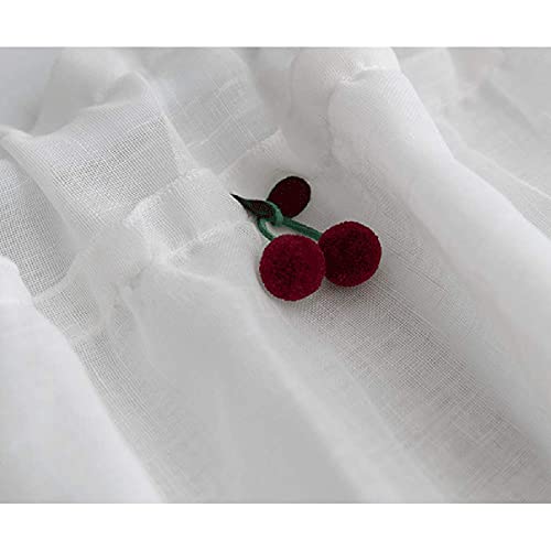 Cortina pequeña blanca ideal para barra de café y ventanas de cocina 6