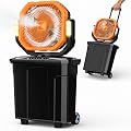 Ausic 5 Gal 12" Portable Misting Fan for Outside Patios, 30000mAh Outdoor Oscillating Rechargeable Battery Fan, Cooling Water Camping Fan with Telescopic Handle/Remote, Summer Dugout Essentials