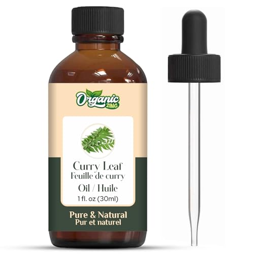 Image of Organic Zing Curry Leaf Oil (Murraya koenigii) Oil | Pure & Natural Essential Oil for Skincare and Hair Care - 30ml /1.01fl oz