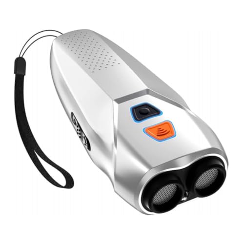 Kaiyo Repelente ultrasónico inalámbrico para perros, 2 modos, recargable, batería de 800 mAh, luz LED, dispositivo de entrenamiento antiladridos, color plateado