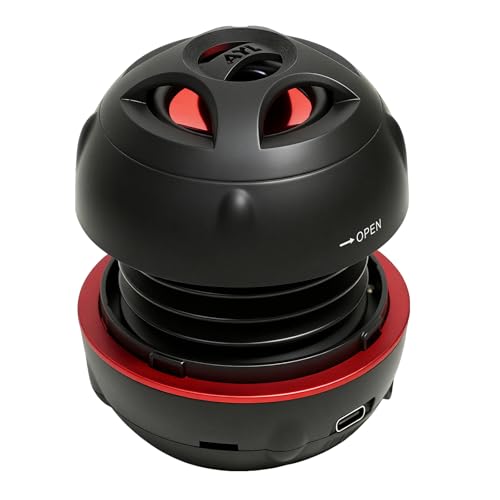 AYL Portable Bluetooth Speakers Mini Speaker, Ideal Beach Accessories, Unisex Gifts, Black, Perfect for Laptop, MP3, iPhone, iPad, Parlante, Gender Neutral Gifts for Adults with 3.5mm Aux Input