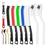 Crevice Cleaning Brush, Thin Hard Bristle Crevice Cleaning Tool Supplies for Tight Place, 12Pcs Small Household Use Cleaning Set for Kitchen, Gout, Gap, Corner, Window Track, Cup, Teapot, Bottle