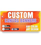 Custom Banners, Banners Custom with Logo Text, Personalized Canvas Signs, Banner Decor for Busine...