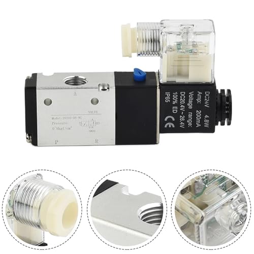 Électrovanne pneumatique en alliage d'aluminium 3V21008 orifice 1/4