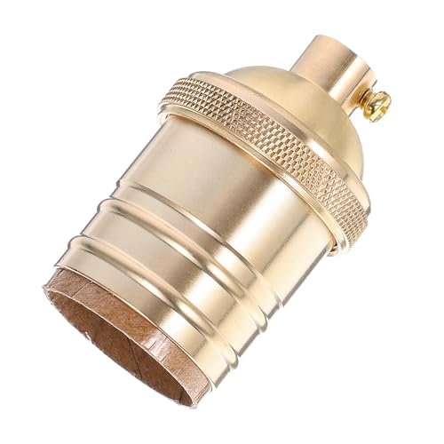 Gatuida Douille de Lampe Rétro Cuivre avec Bouton Support Métallique pour Ampoule Installation Facile pour Décoration DIY Salons Restaurants et Bars