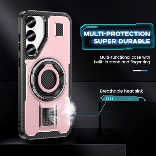 Coque Samsung S24 Plus bague métallique compatible support magnétique voiture