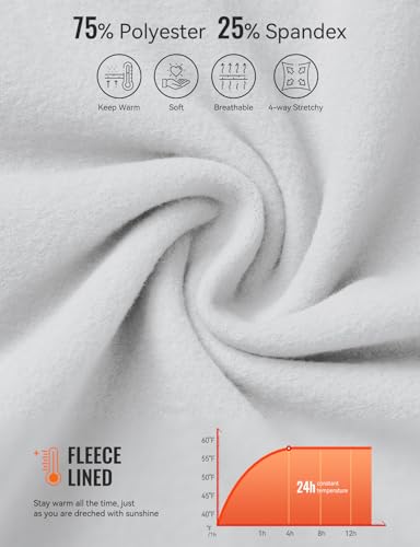 BALEAF Camiseta térmica de compressão para meninos, manga comprida, gola rolê, roupa fria de lã, cam