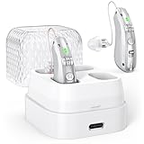 Rechargeable Hearing aids for Seniors, Behind-The-Ear BTE Hearing aids, Digital Personal amplifiers, Hearing Devices with Noise Reduction(Silver)
