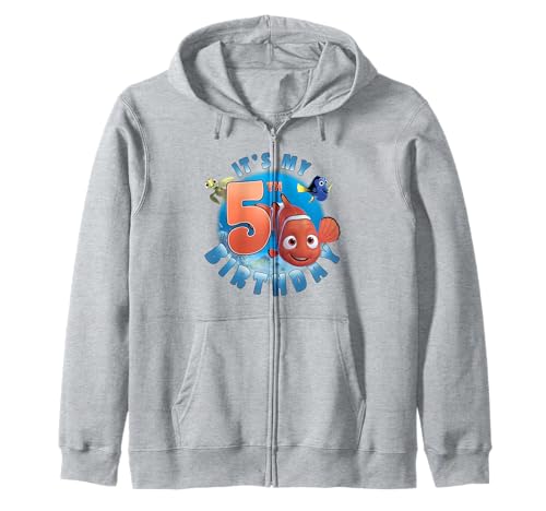 Finding Nemo It's My Fifth Birthday Zip Hoodie : cadeau d'anniversaire 5 ans Disney