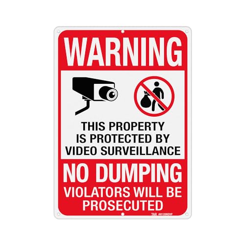 Panneau Property Protected Video Surveillance étanche en aluminium