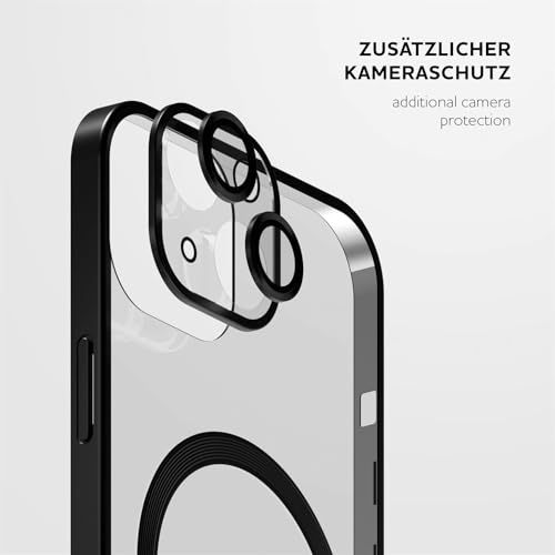 Coque iPhone 14 MagSafe protégeant la caméra contre les chocs