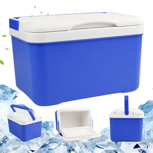 Xweptuy Cooler 6-Liter Capacity Small Cooler Portable Hard with 110° Swing Handle Keeps Contents Cool or Warm Great for Camping Beach Picnic Breastmilk Preservation
